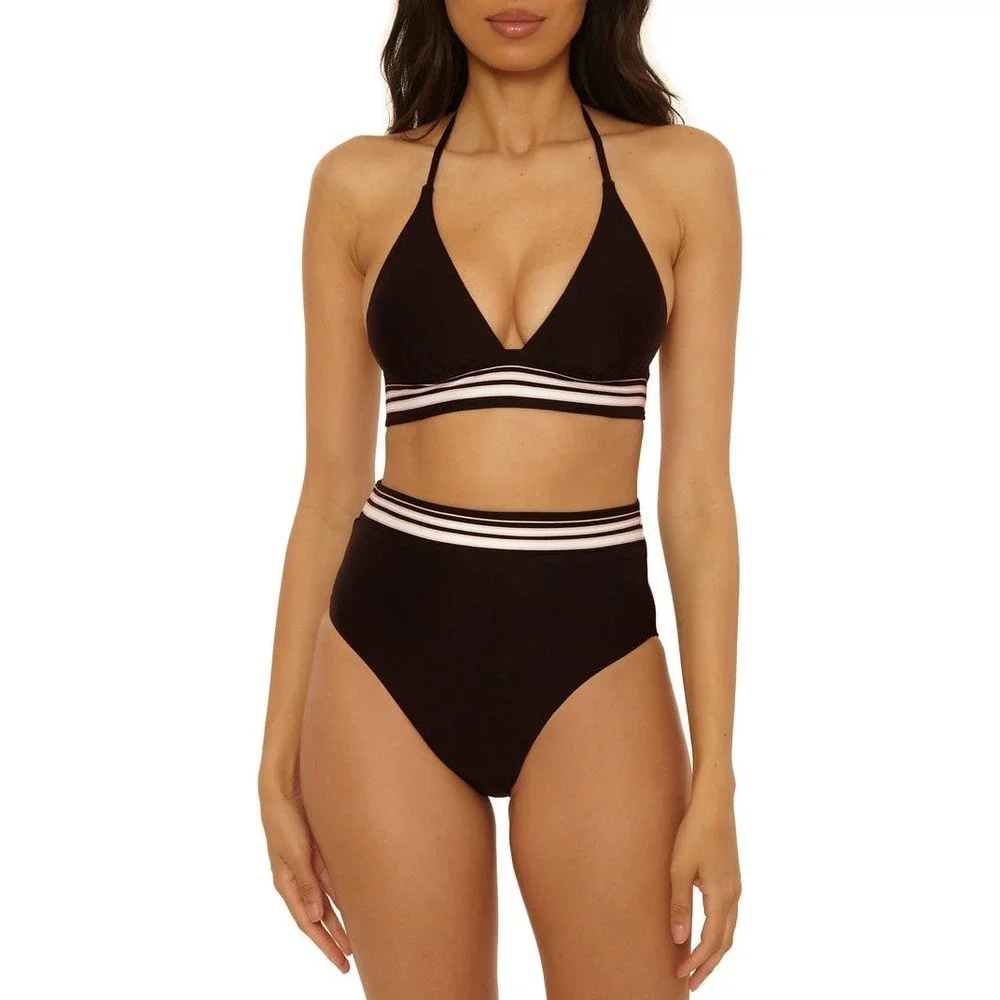 Trina Turk Bougainvillea Reversible High Waist Bikini Bottoms Women's Size‎ 14